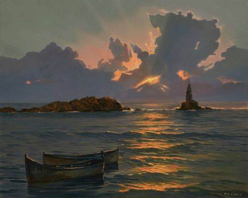 Рисуване по номера - Ахтополски изгрев, 40х50см