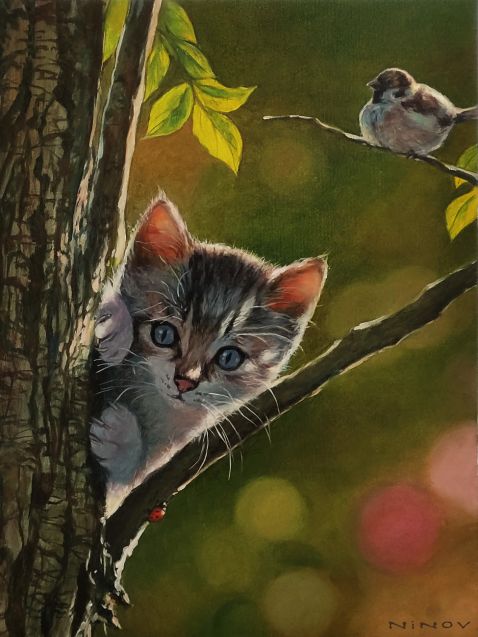 Рисуване по номера - Игра на криеница, 40х50см