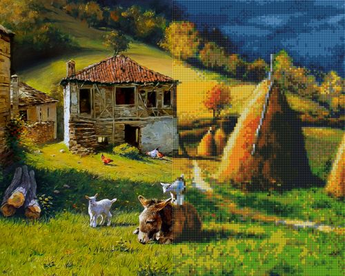 Диамантен гоблен - Някъде в Родопите, 40х50см
