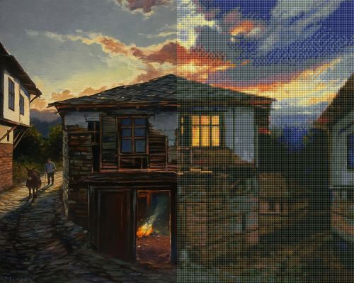 Диамантен гоблен - По пътеката на залез, 40х50см