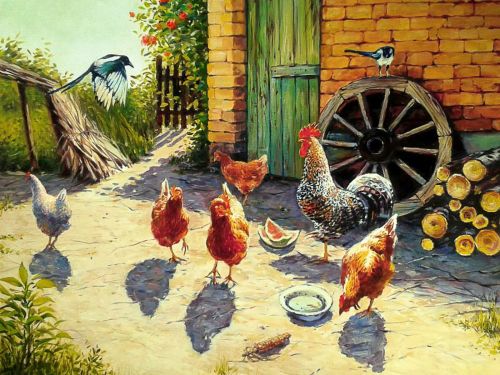 Пъзел - Царството на петела, 50x70см, 1000 части