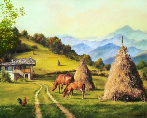 Пъзел - Идилия в планината, 50x70см, 1000 части