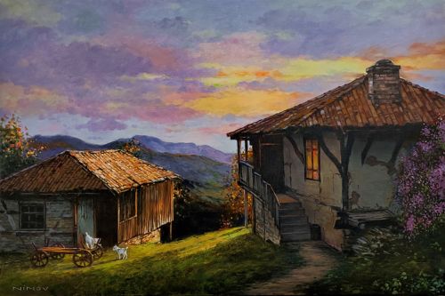 Рисуване по номера - Старата къща, 40х60см
