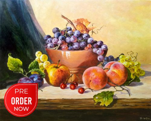 Рисуване по номера - Натюрморт с грозде, 40х50см