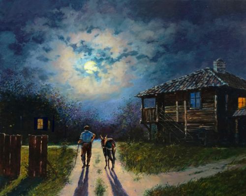 Рисуване по номера - Лунно бяло, 40х50см