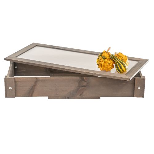 Надстройка за цветарник с капак Сива- 80x37x13,5см
